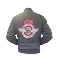 Bomberjacks in diverse kleuren, met ruglogo en borstlogo &euro; 50,-